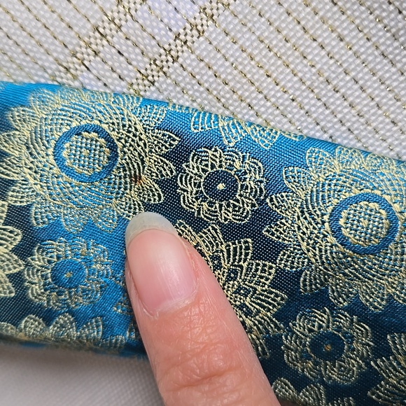 Ted Baker Blue & Gold Floral Tie - Picture 3 of 8